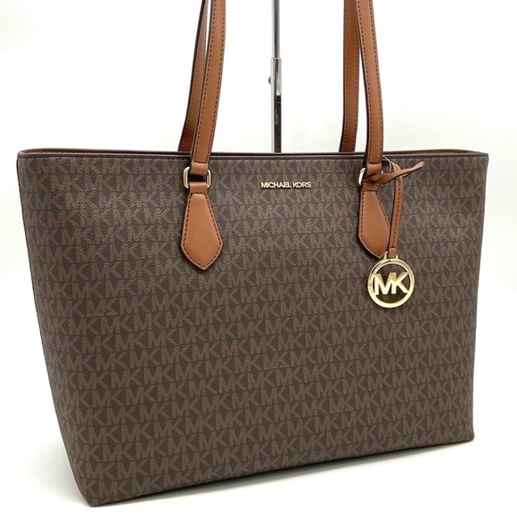 Michael Kors Bag Large Sheila Mf Tote Bag Brown/Gold - Picture 1 of 11